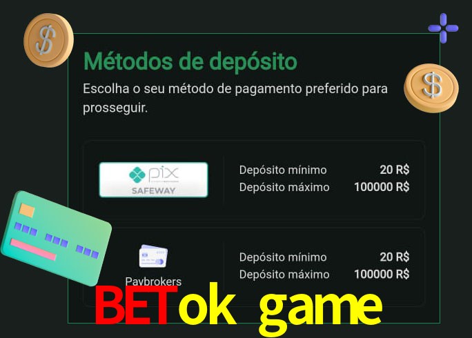 O cassino betok game oferece uma grande variedade de métodos de pagamento